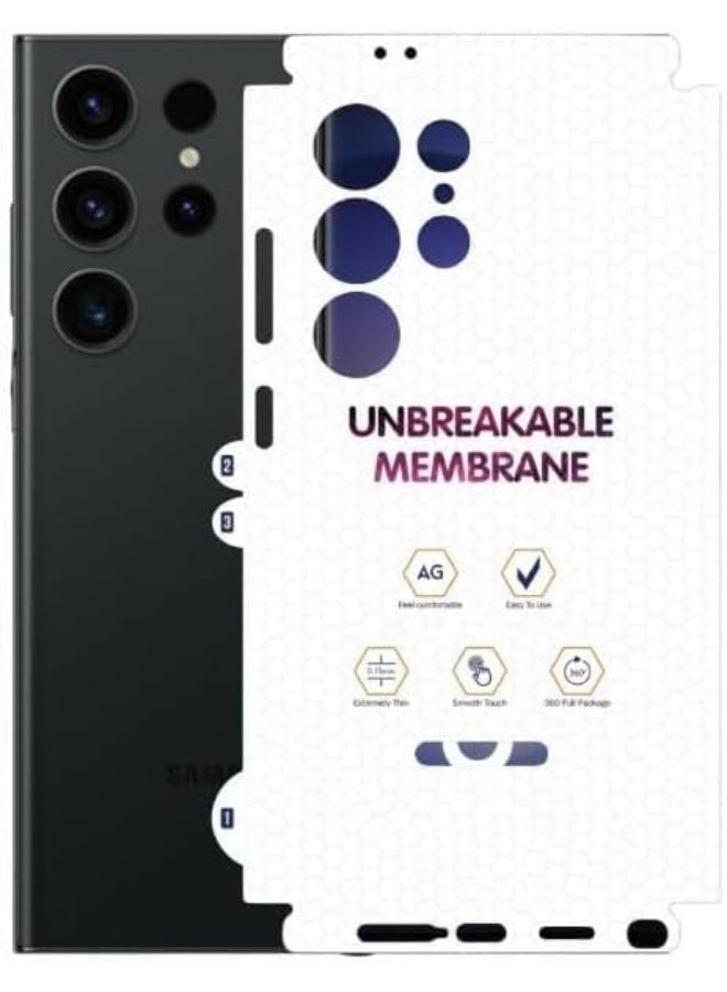 موز MATTE Back Sticker Screen Protector for Samsung Galaxy S23 Ultra, Matte Anti-Fingerprint, Full Side Anti-Scratch, Gelatin Material (Samsung Galaxy S23 Ultra) - Image 1